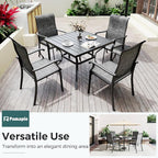 5-Piece Outdoor Dining Set, Patio Furniture Set - Image 5