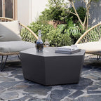 UPHA Outdoor Hexagon Coffee Table, Small Modern Minimalist Accent Tables - Image 6