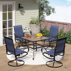 PHI VILLA 5 Piece Outdoor Patio Dining Set by PHIVILLAThepioneerofcomfortablehouseholdsupplies