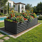 YITAHOME 8x4x2ft Large Raised Garden Bed Kit, Galvanized Metal Planter Box - Image 2