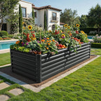 YITAHOME 96x48x24 in Galvanized Raised Garden Bed Kit, Large Metal Planter Box by YITAHOME