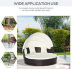 Outsunny 4-Piece Round Convertible Daybed - Image 4