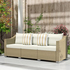 Outsunny 3 Seater Patio Sofa, Wicker Sofa - Image 7