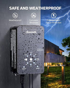DEWENWILS 60W Low Voltage Landscape Transformer 120V AC to 24V DC, Outdoor - Image 6