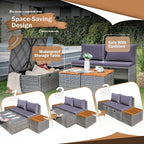 Devoko Patio Day Bed with 2 Side Tables Outdoor Daybed Set - Image 7