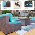 Kullavik 13 Pieces Outdoor Patio Furniture Set - Image 4