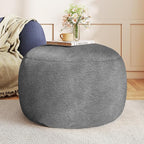 Round Pouf Ottoman Foot Rest, 29 X 18Inch Floor Poufs Footstool, A Round Modern by Gericco