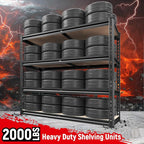 REIBII 40" W Garage Shelving 2000LBS Storage Shelves Adjustable Metal Shelving - Image 4