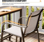 Crestlive Products Outdoor Bar Stools Set of 2, Counter Height Bar Stool - Image 5