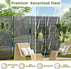 Casaphoria 72" H x 47" W Metal Privacy Screen, Outdoor Freestanding Decorative - Image 4