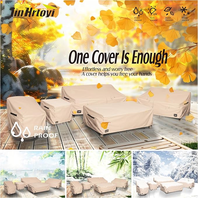 JinHrtoyi Outdoor Chair Covers 2 Pack, 35Wx37Dx38H inches Patio Chair Cover - Image 8