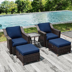 Joyside Wicker Patio Furniture Sets, 5 Pieces Upgraded Large Size Outdoor - Image 7