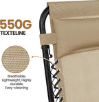 Yaheetech Zero Gravity Recliners Outdoor Adjustable Folding Reclining Lounge - Image 5