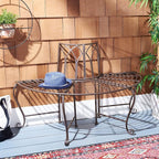 SAFAVIEH Outdoor Furniture Collection – Abia Rustic Brown Wrought Iron 50-Inch - Image 2