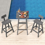 3-Piece Outdoor Counter Height Bar Table Set, HDPE Weather Resistant - Image 4