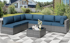 Shintenchi 7 Pieces Outdoor Patio Furniture Sets, Patio Sectional Sofa Couch - Image 3