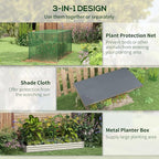 Outsunny 7.3 x 3.4 x 1 ft Galvanized Raised Garden Bed - Image 3
