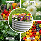 2PCS 8x2x1FT Galvanized Raised Garden Bed Kit, Vegetable Boxes-Oval Metal - Image 4