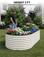 2 Pcs Raised Garden Beds Outdoor 8x4x2 ft - Image 3