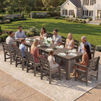 SERWALL Outdoor Dining Sets for 10, HDPE Dining Sets for 10 Person - Image 4
