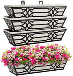 4 Pack 24 Inch Railing Boxes Planter by cheehigo