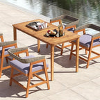 Tangkula 54" Acacia Wood Patio Dining Table - Image 8