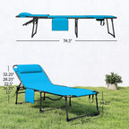 Outsunny 2 Piece Folding Chaise Lounge - Image 3
