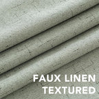 H.VERSAILTEX Linen Blackout Curtains Durable Thick Textured Linen Look 100% - Image 5