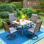PHI VILLA Patio Dining Table for Outside, Premium PVC Table Top - Image 6