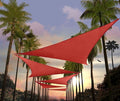 Amgo Custom Size 17' x 17' x 17' Red Triangle Sun Shade Sail UPF50+ AGTAPRT12 by Amgo