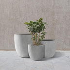 Kante 20", 13.4" Dia Round Concrete Planters, Outdoor Indoor Modern Decorative - Image 6