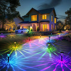 Solar Pathway Lights Outdoor Waterproof 12 Pack Color Changing Garden Light - Image 7