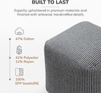 Anji Mountain 100% Handmade & Handcrafted Comfortable Home Décor Pouf Ottoman - Image 6
