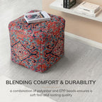 Anji Mountain 100% Handmade & Handcrafted Comfortable Home Décor Pouf Ottoman - Image 5