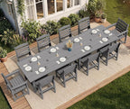 SERWALL Patio Dining Sets for 10 Person, HDPE Dining Set by SERWALL