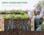AMERLIFE Raised Garden Bed – 12x12x2 ft H-Shaped Wooden Planter Box, 180 Cu. Ft - Image 2
