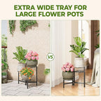 Metal Plant Stand Outdoor Indoor, 3 Tier Foldable Corner Tall Plant Shelf - Image 4