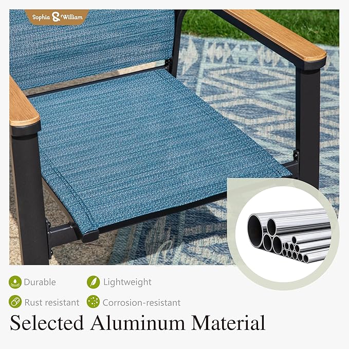 Sophia & William Patio Dining Set 9 Pieces, Patio Table and Chairs Set - Image 4