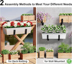 HFHOME 4PCS Adjustable Planter Window Box Planters Hanging Flower Box Holders - Image 4