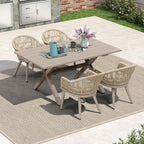 PURPLE LEAF 5 Pieces Patio Dining Set - Image 2