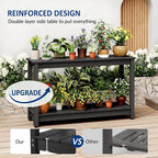 Outdoor Console Table, 440LBS Weight Capacity, 2-Tier Multifunctional Buffet - Image 4