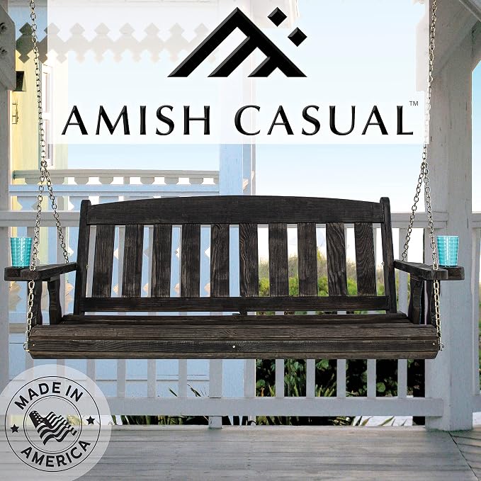 Amish Casual Heavy Duty 800 Lb Mission Treated Porch Swing - Image 5
