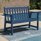 Ciokea 48" Outdoor Bench, HDPE Weatherproof Porch Bench, 2-Person Garden Benches by CIOKEA