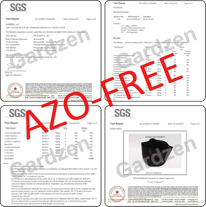 Gardzen 6-Pack 15 Gallon Grow Bags, Aeration Fabric Pots - Image 8