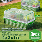 KEOHOL 3-Pack Garden Netting for Raised Beds, 59.1" × 27.6" × 17.7" Rectangular - Image 2