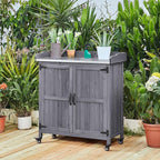 Yaheetech Garden Potting Bench Table, Outdoor Garden Horticultural Wooden - Image 7
