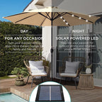 Best Choice Products 10ft Solar Polyester LED Lighted Patio Umbrella w/Tilt - Image 3