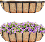 HFHOME 2 Pcs 24" Window Box Deck Railing Planter by HFHOME