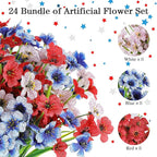 AGIRL 24 Bundles Artificial Flowers - Image 3
