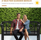 Outsunny Wooden Patio Bench, Outdoor Garden Bench - Image 5